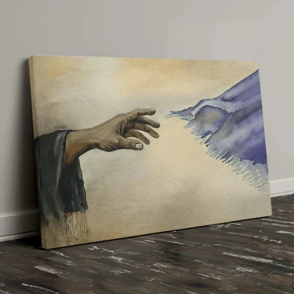 if only i could touch the hem of his garment wall art canvas (Landscape) (view 2)
