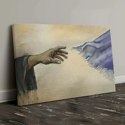 if only i could touch the hem of his garment wall art canvas (Landscape) (view 2)