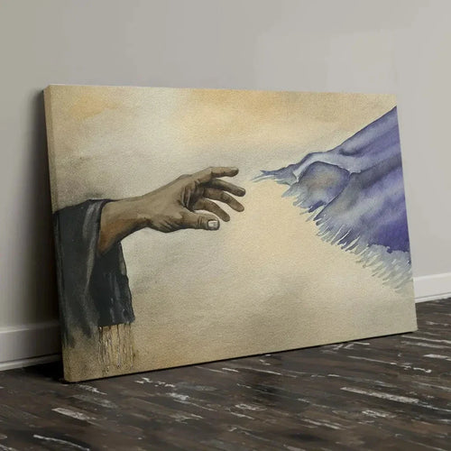 if only i could touch the hem of his garment wall art canvas (Landscape) (view 2)