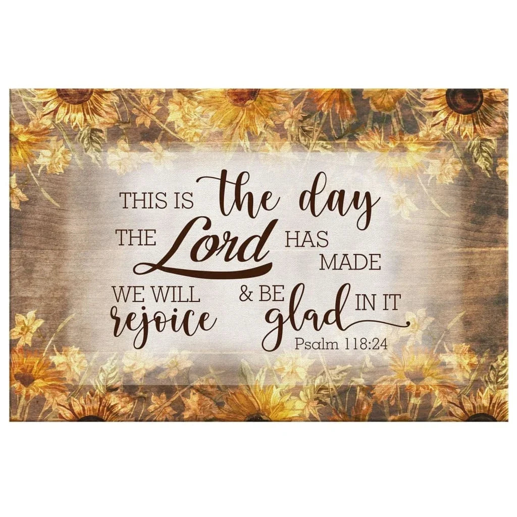 this is the day the lord has made psalm 118 24 wall art canvas print (Landscape) (view 2)