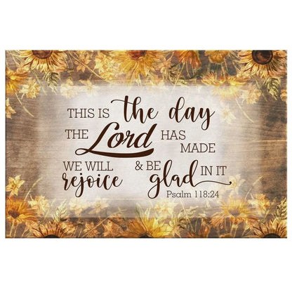 this is the day the lord has made psalm 118 24 wall art canvas print (Landscape) (view 2)