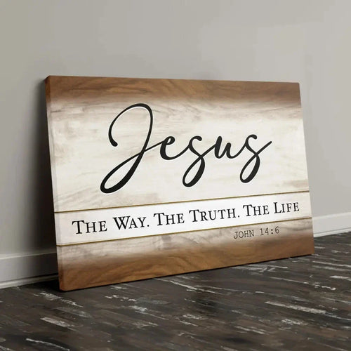 jesus the way the truth the life christian wall art canvas (Landscape)