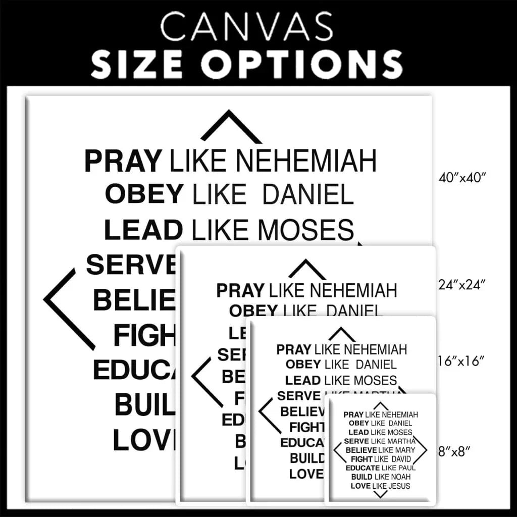 rustic christian wall art pray like nehemiah obey like daniel canvas wall art (Landscape) (view 3)