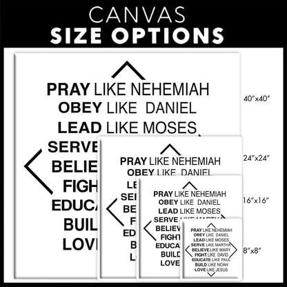 rustic christian wall art pray like nehemiah obey like daniel canvas wall art (Landscape) (view 3)