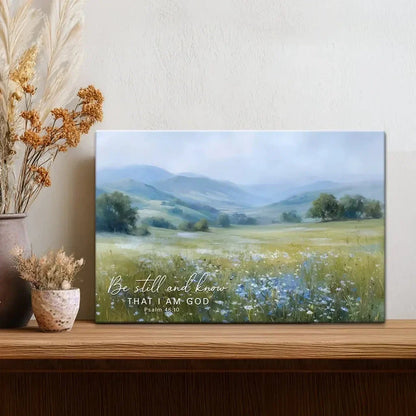 be still and know that i am god psalm 46 10 wall art canvas print (Landscape) (view 5)