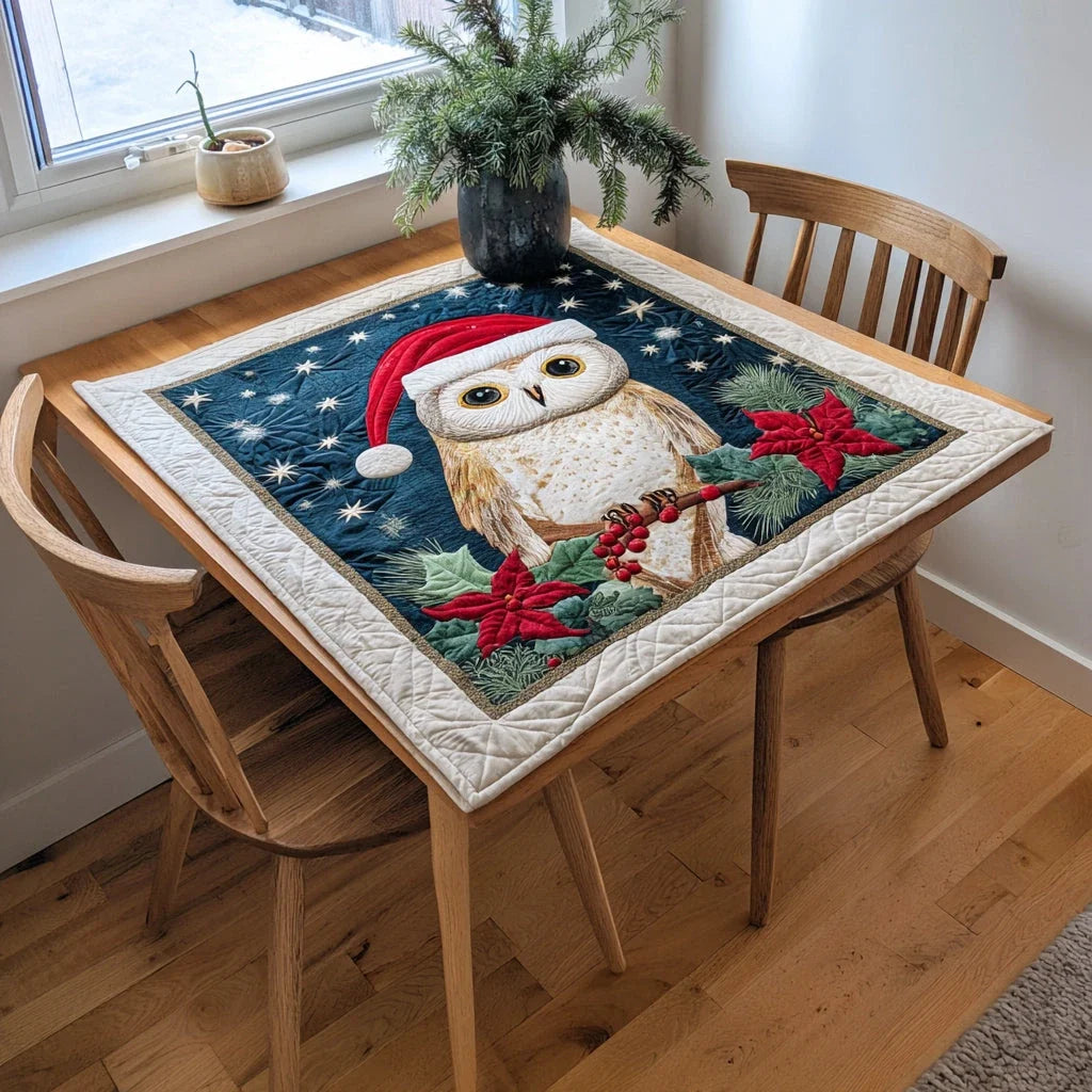 Christmas Barn Owl Table Topper