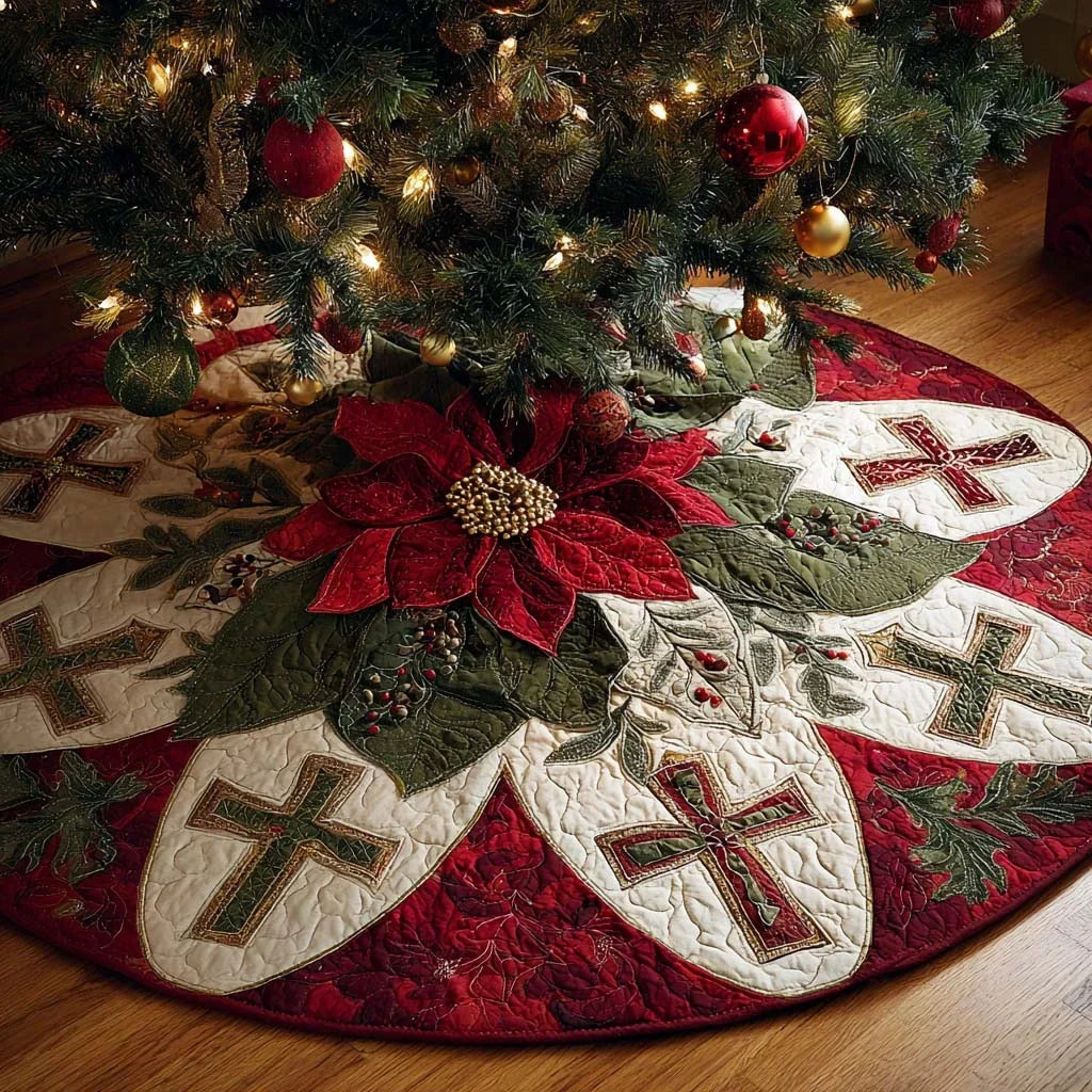Christmas Blessing Christmas Quilted Tree Skirt