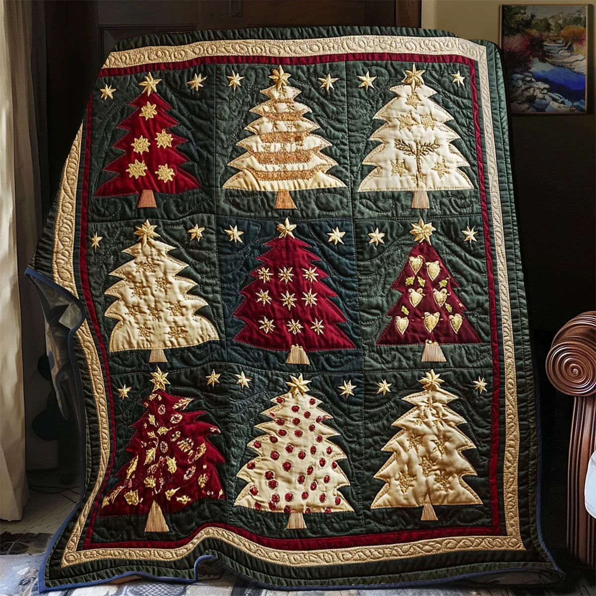 Christmas Bloom Quilt Blanket