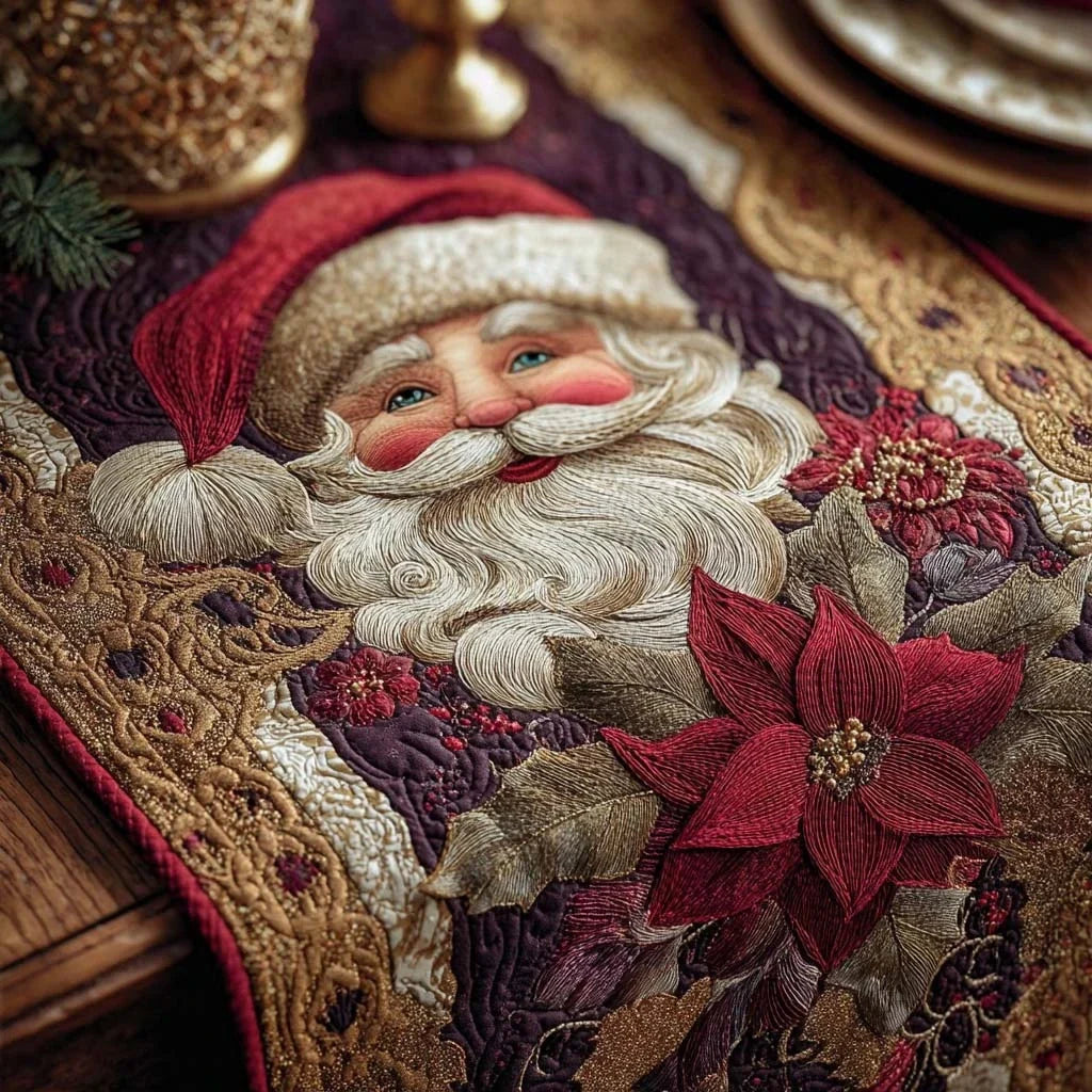 Christmas Bloom Quilted Table Runner