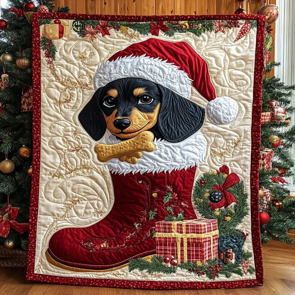 Christmas Boot Quilt Blanket