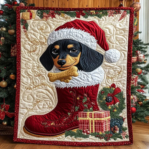 Christmas Boot Quilt Blanket