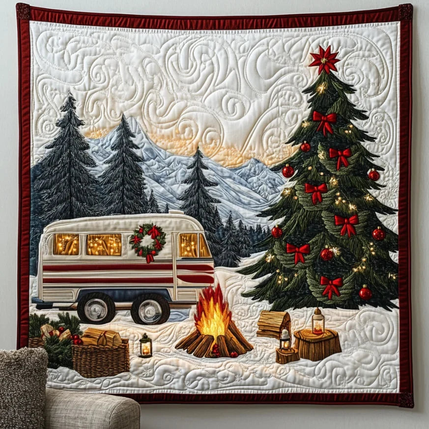 Christmas Camping Quilt Blanket
