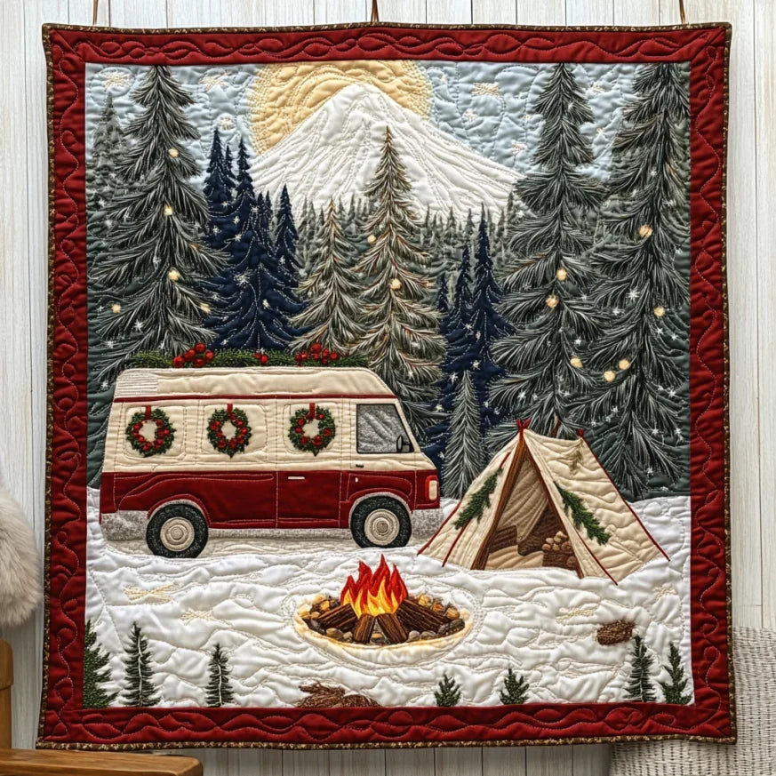 Christmas Camping Quilt Blanket