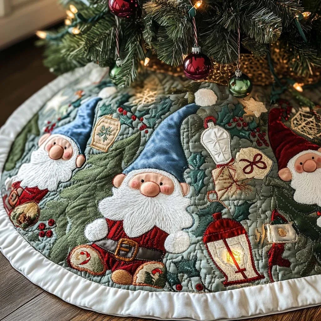 Christmas Carousel Christmas Quilted Tree Skirt