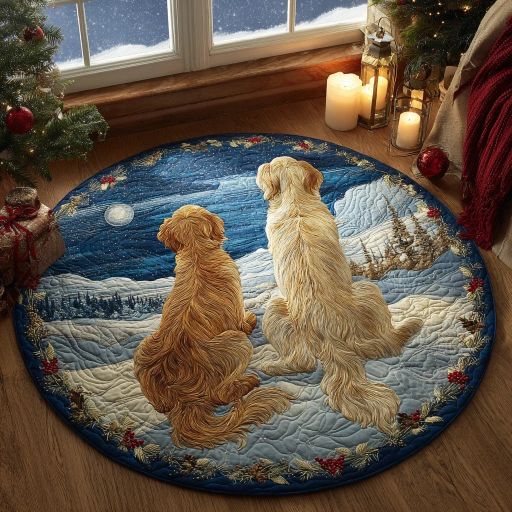 Christmas Companions Quilted Round Mat