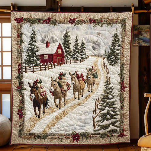 Christmas Donkey Quilt Blanket