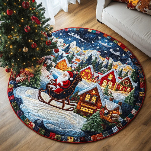Christmas Eve Magic Quilted Round Mat