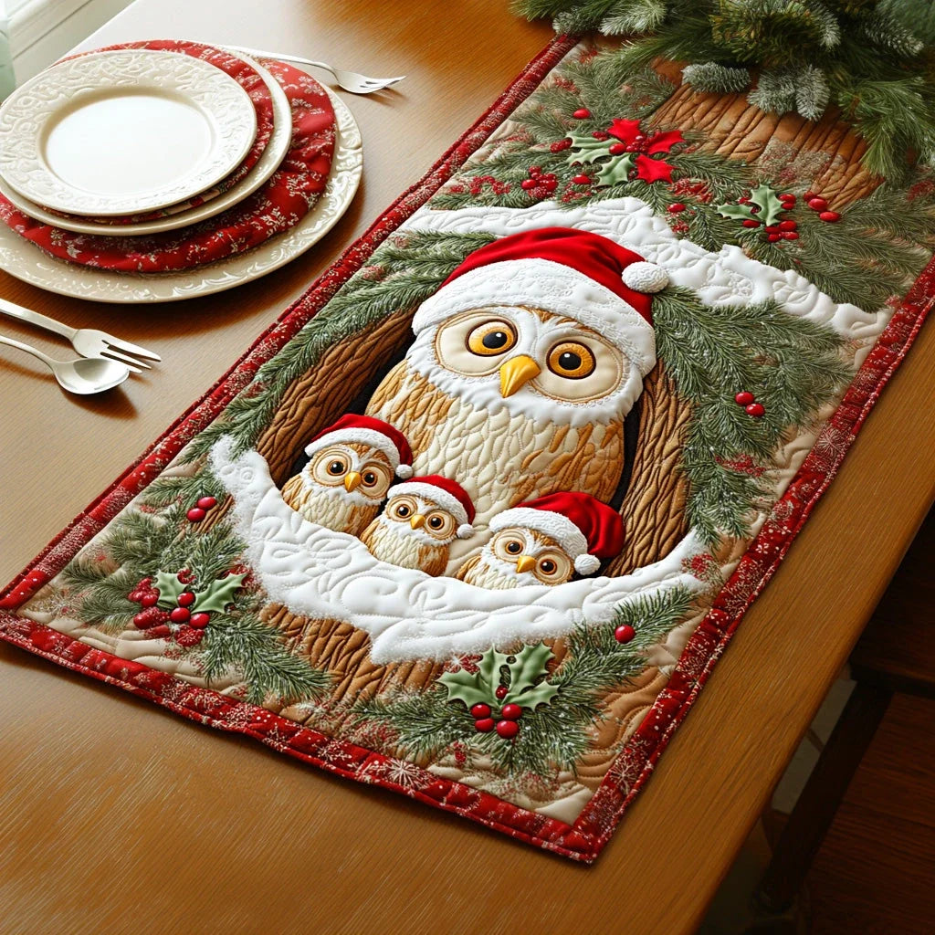 Christmas Eve Watcher Quilted Table Runner