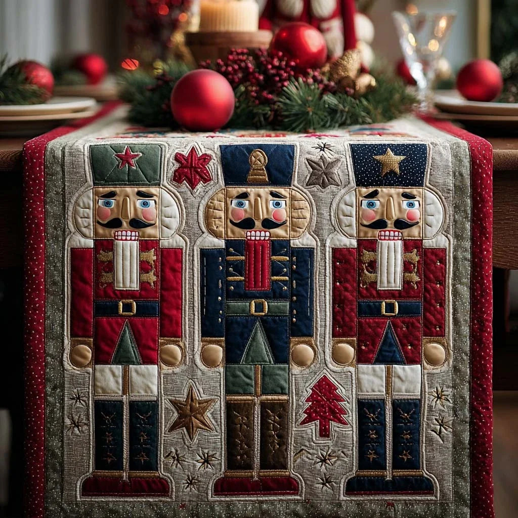 Christmas Guards Quilted Table Runner