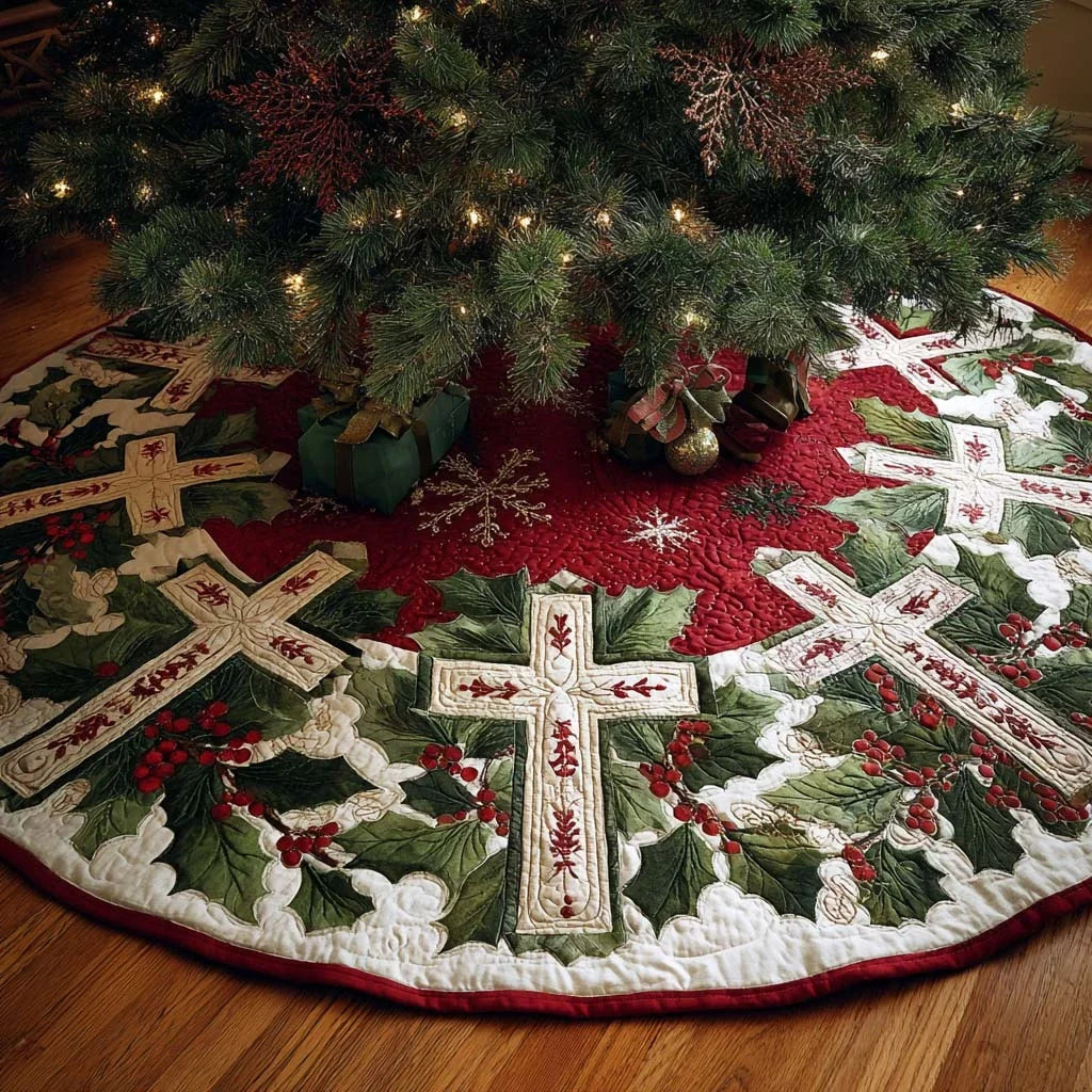 Christmas Hope Christmas Quilted Tree Skirt