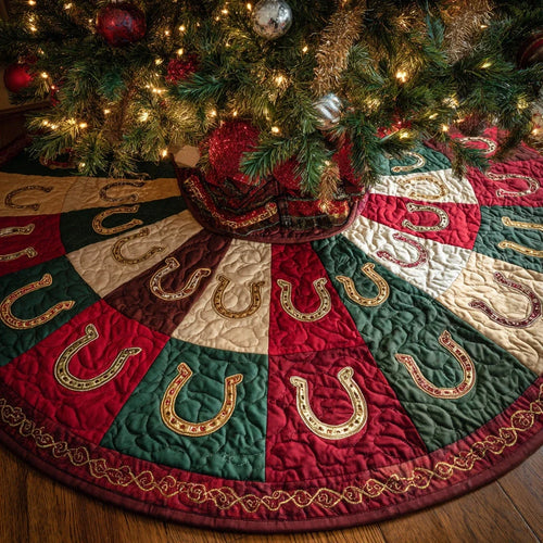 Christmas Lucky Charm Christmas Quilted Tree Skirt