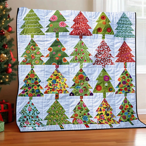 Christmas Patchwork Tree Quilt Blanket