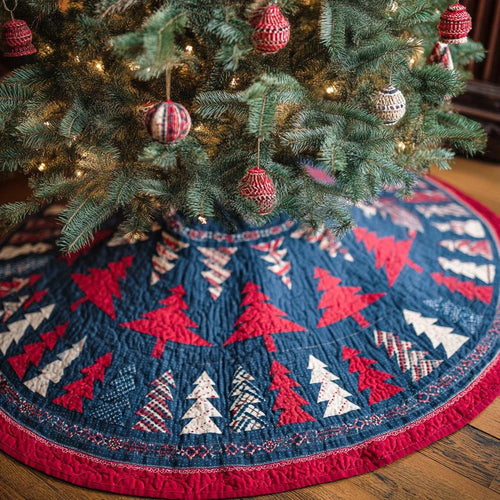 Christmas Pine Christmas Quilted Tree Skirt
