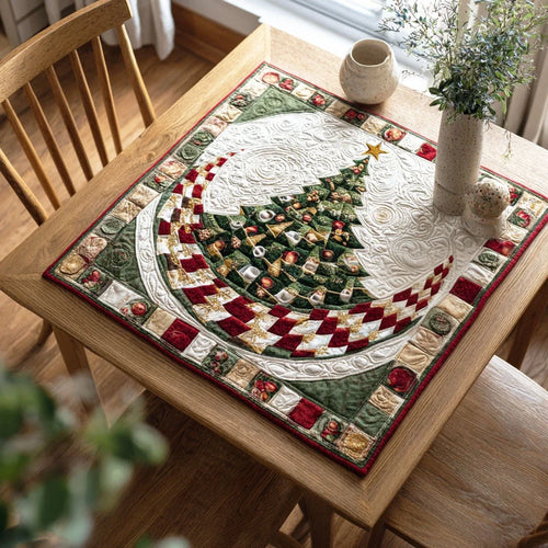Christmas Pine Quilted Table Topper