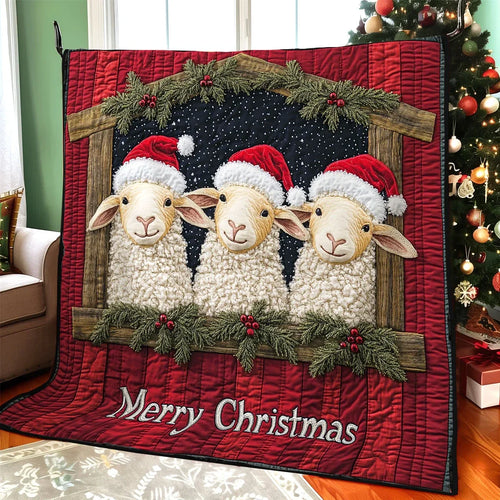 Christmas Sheep Charm Quilt Blanket
