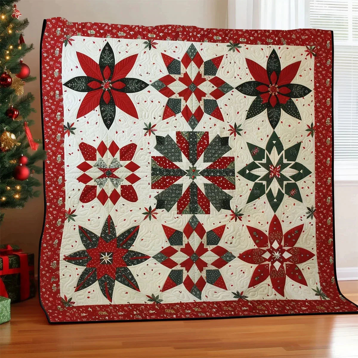 Christmas Starburst Quilt Blanket