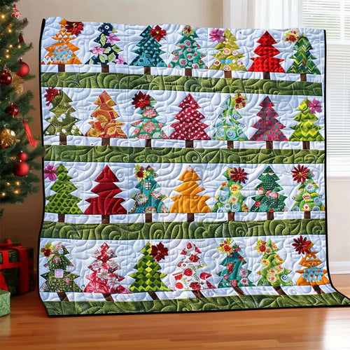 Christmas Tree Patchwork Quilt Blanket