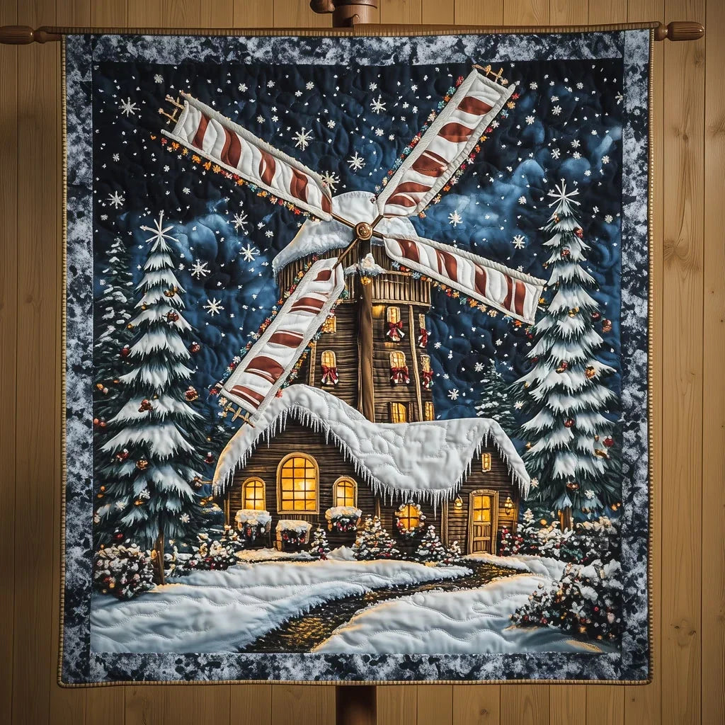 Christmas Windmill Quilt Blanket