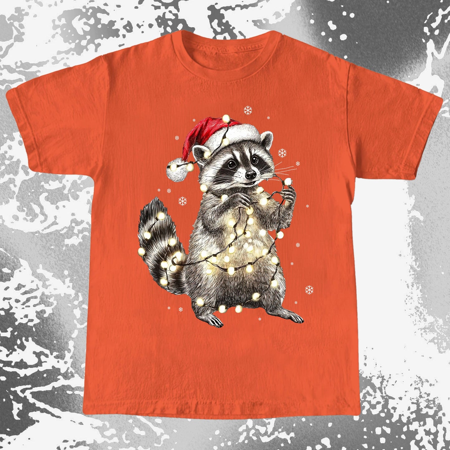 Chaotic Christmas Raccoon, funny meme tee gift (view 7)