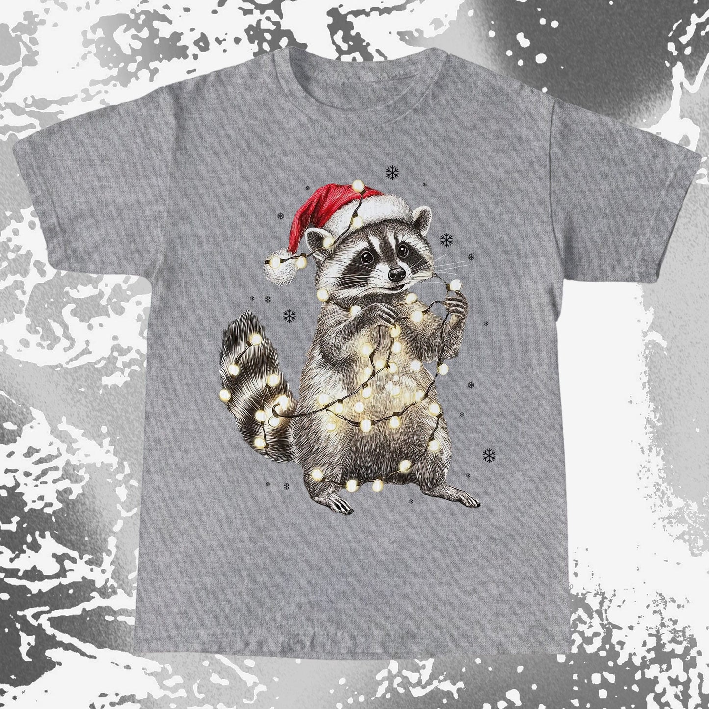 Chaotic Christmas Raccoon, funny meme tee gift (view 4)
