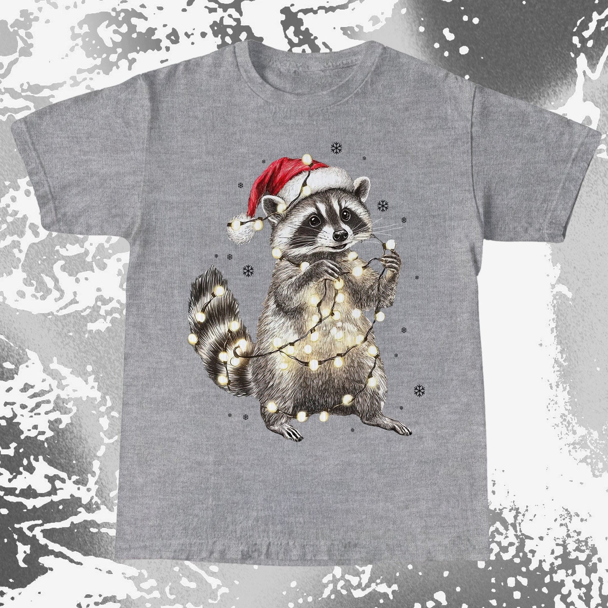 Chaotic Christmas Raccoon, funny meme tee gift (view 4)