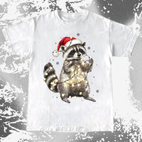Chaotic Christmas Raccoon, funny meme tee gift