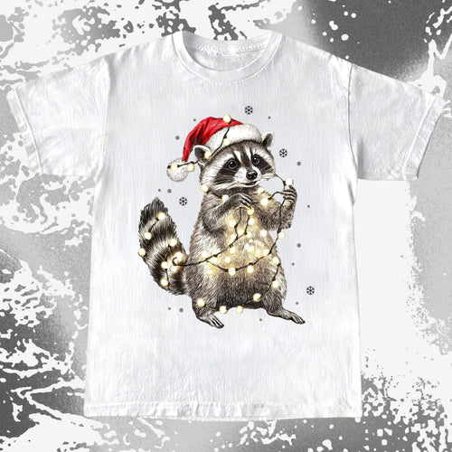 Chaotic Christmas Raccoon, funny meme tee gift