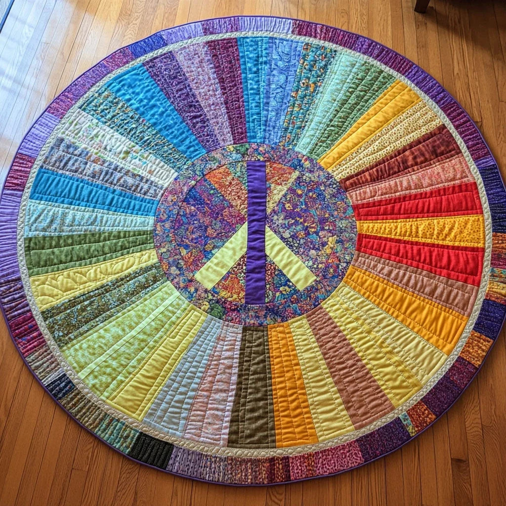 Chromatic Charm Quilted Round Mat