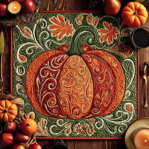 Cinnamon Pumpkin Bliss Quilted Table Topper