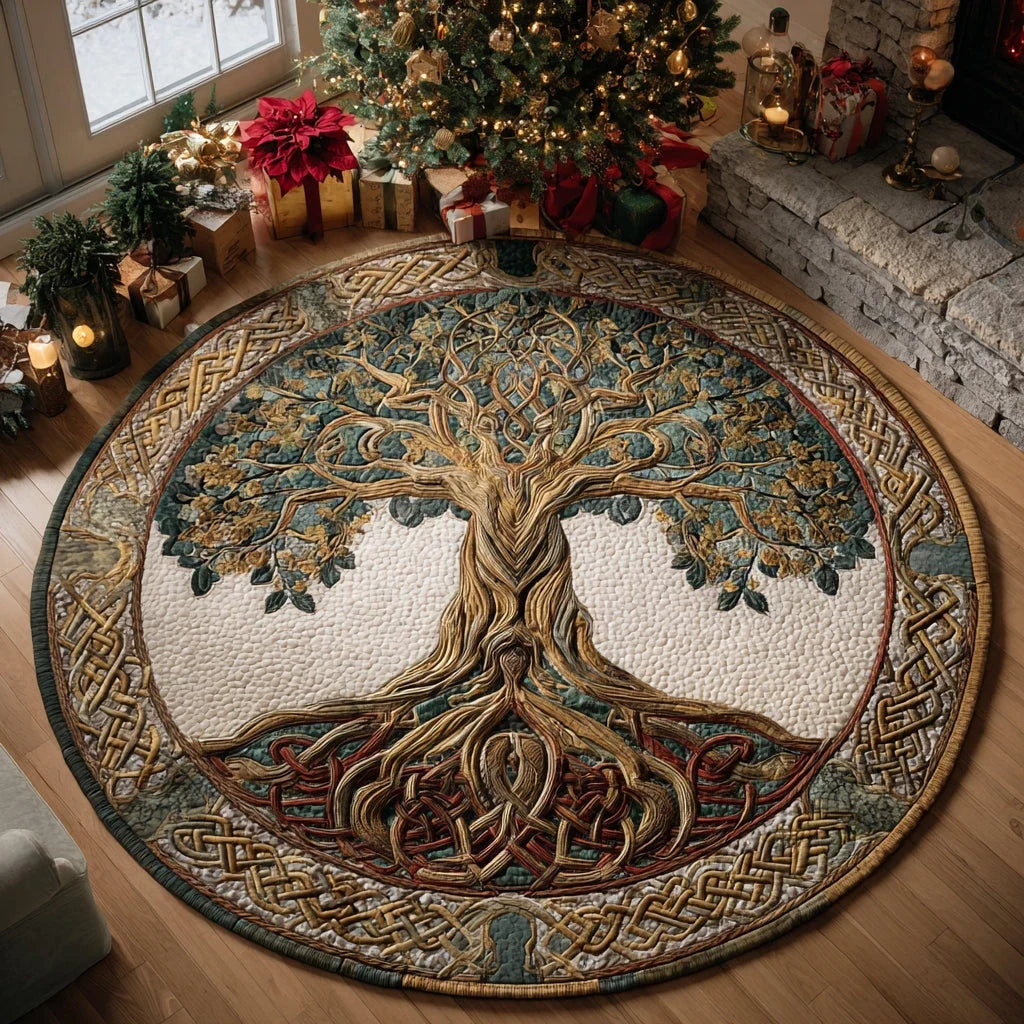 Circle of Life Quilted Round Mat