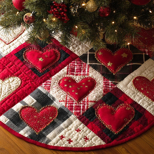 Classic Cheer Christmas Quilted Tree Skirt