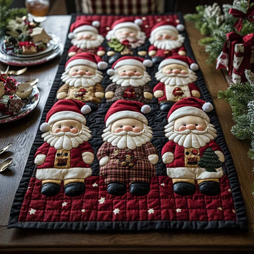 Classic Claus Quilted Table Runner