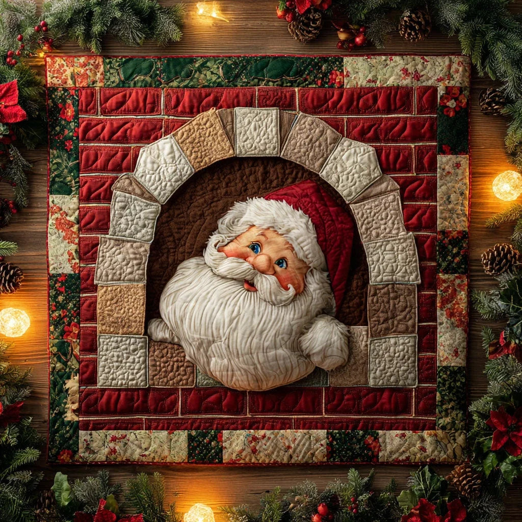 Classic Claus Quilted Table Topper