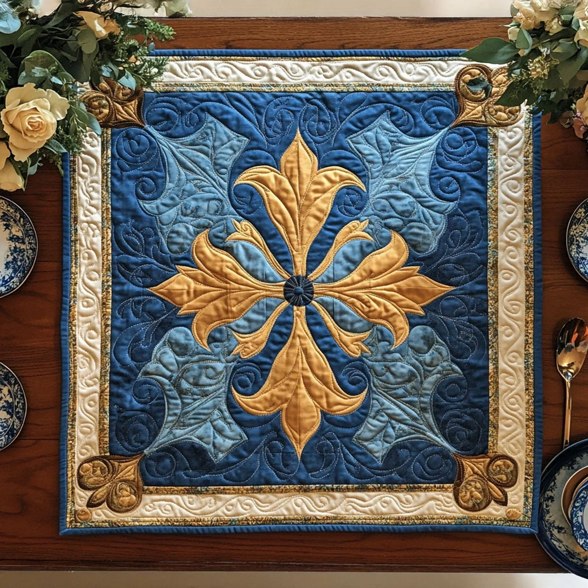 Classic Emblem Quilted Table Topper