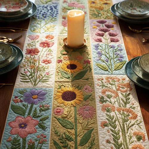 Classic Flora Quilted Table Runner