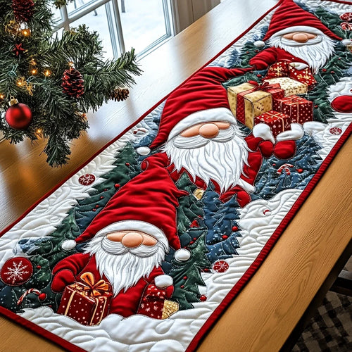 Classic Gnome Quilted Table Runner