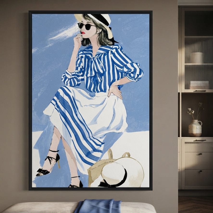 Clear Blue Sky Vacation Canvas Wall Art