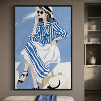 Clear Blue Sky Vacation Canvas Wall Art