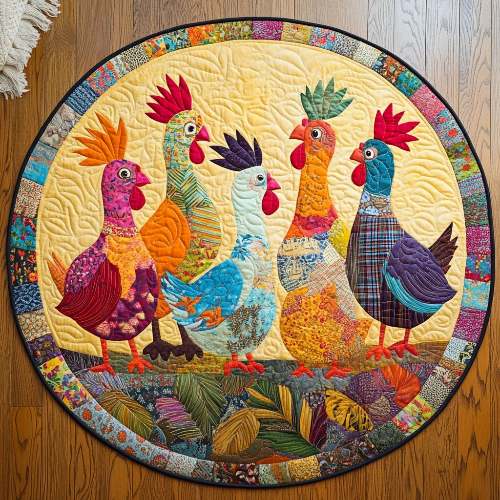 Cluckin Cozy Quilted Round Mat