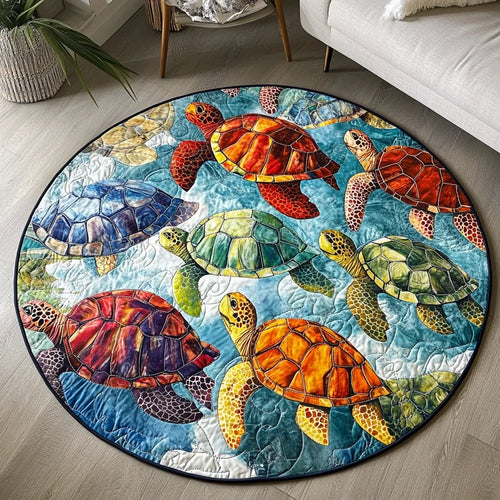 Coastal Calm Quilted Round Mat